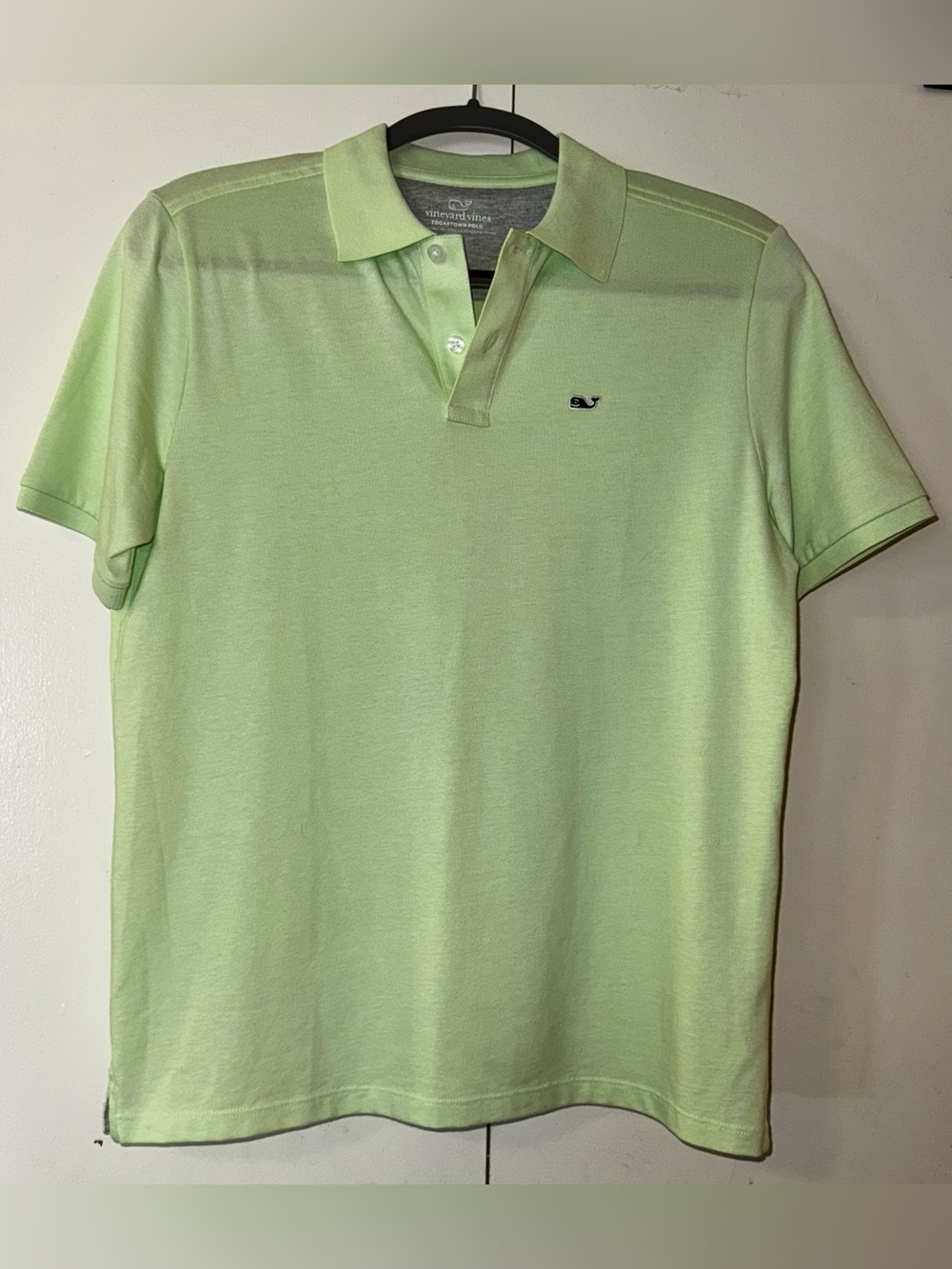 Vineyard Vines Light Green Short Sleeve Polo - Size Kids XL